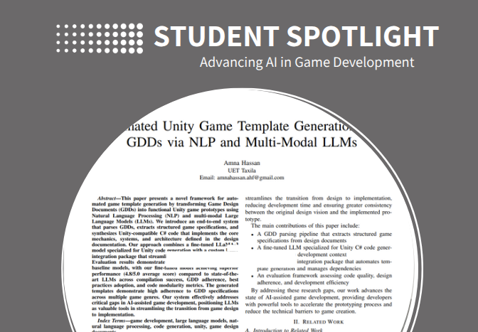 🚀 Student Spotlight: Advancing AI in Game Development